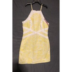 Lily Pulitzer Yellow Pearl Shift Dress Size  2